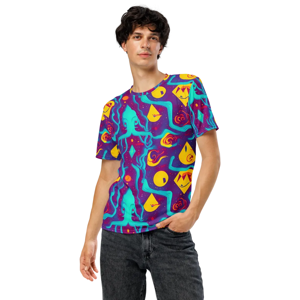 Cosmic Current on Men's Crew Neck T-Shirt — Front