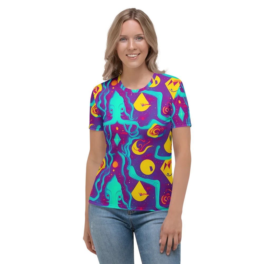 Cosmic Current on Women's Crew Neck T-Shirt — Front