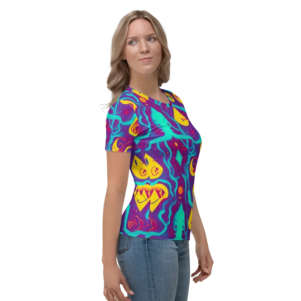 Cosmic Current on Women's Crew Neck T-Shirt — Right