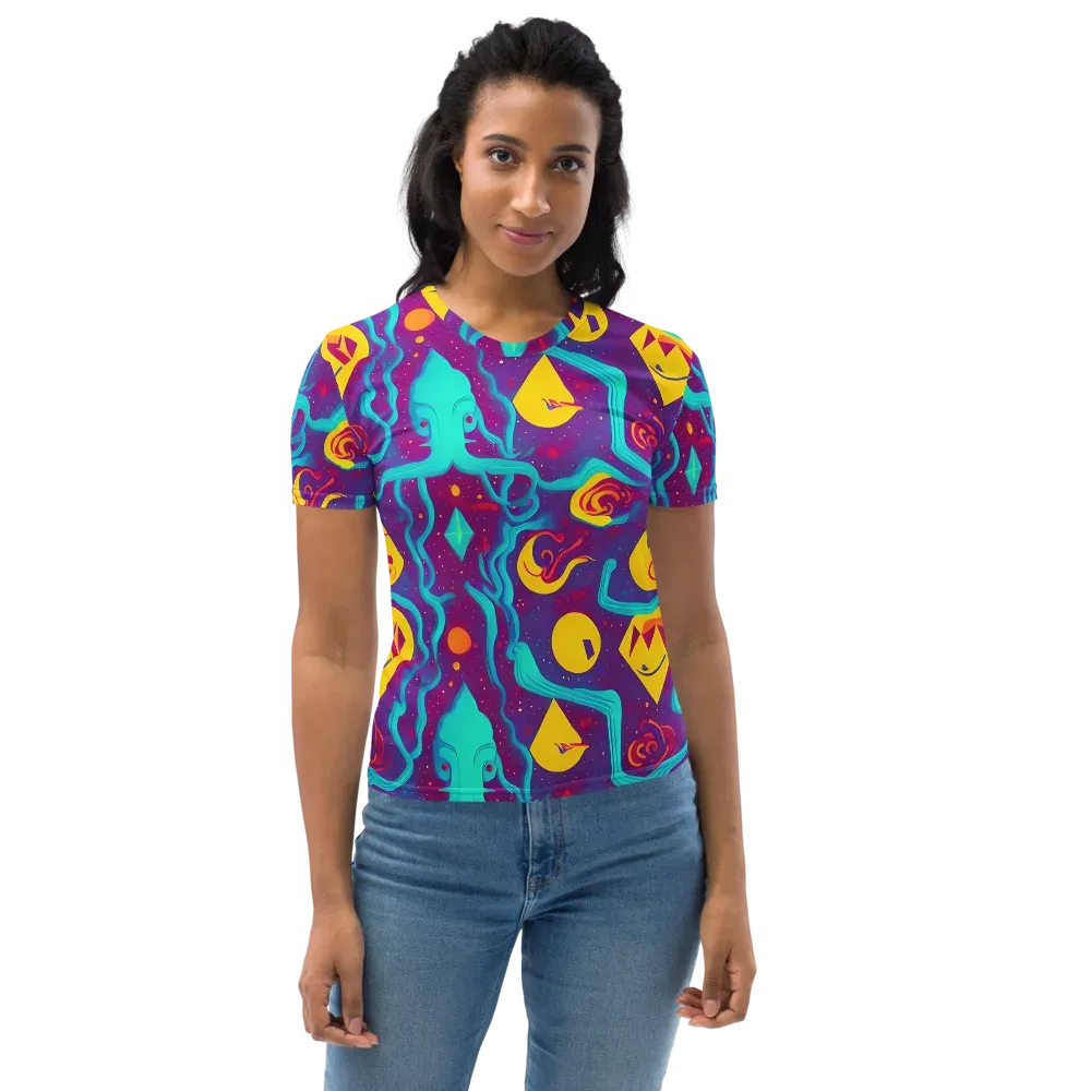 Cosmic Current on Women's Crew Neck T-Shirt — Front