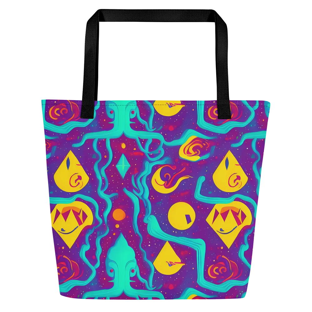 Cosmic Current on Large Tote Bag W/ Pocket — Front