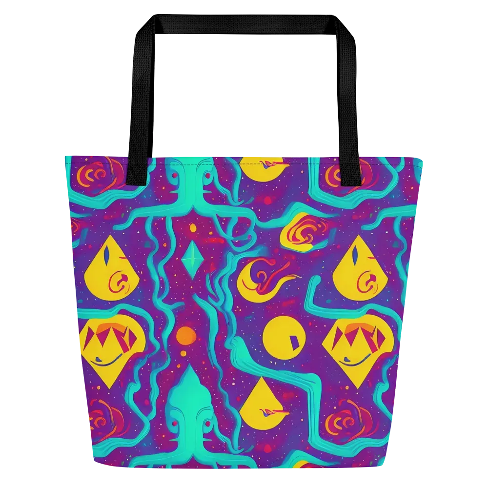Cosmic Current on Large Tote Bag W/ Pocket — Front