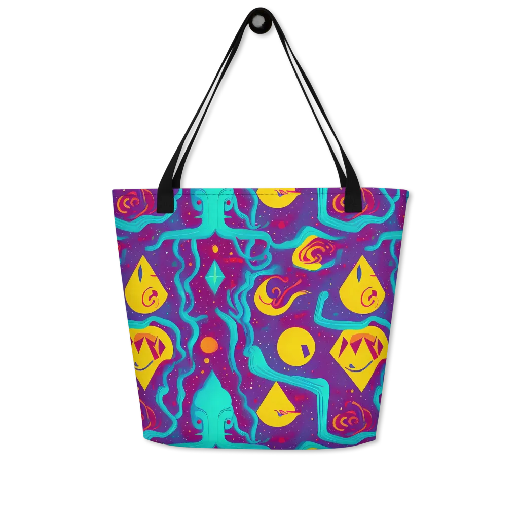 Cosmic Current on Large Tote Bag W/ Pocket — Front