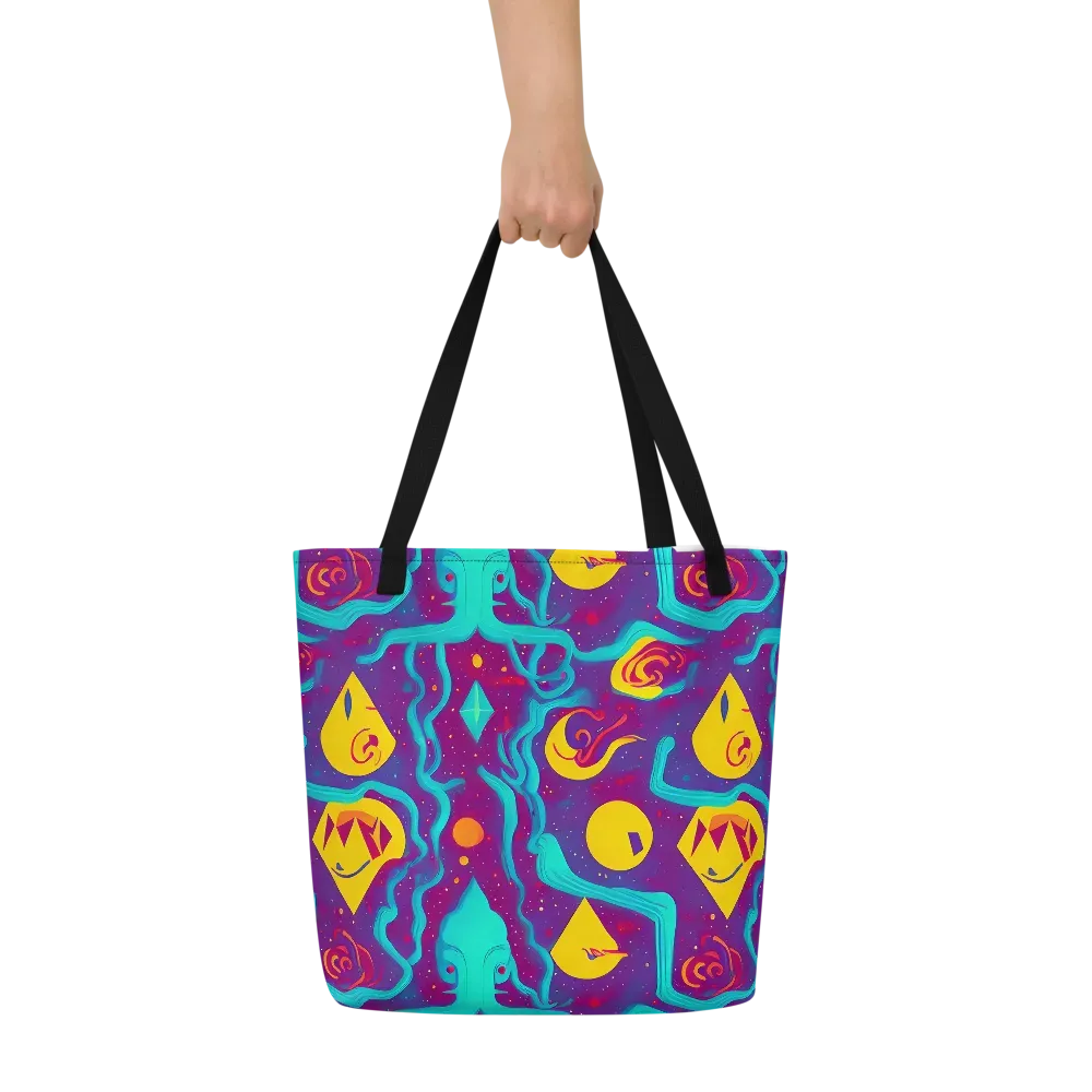 Cosmic Current on Large Tote Bag W/ Pocket — Front