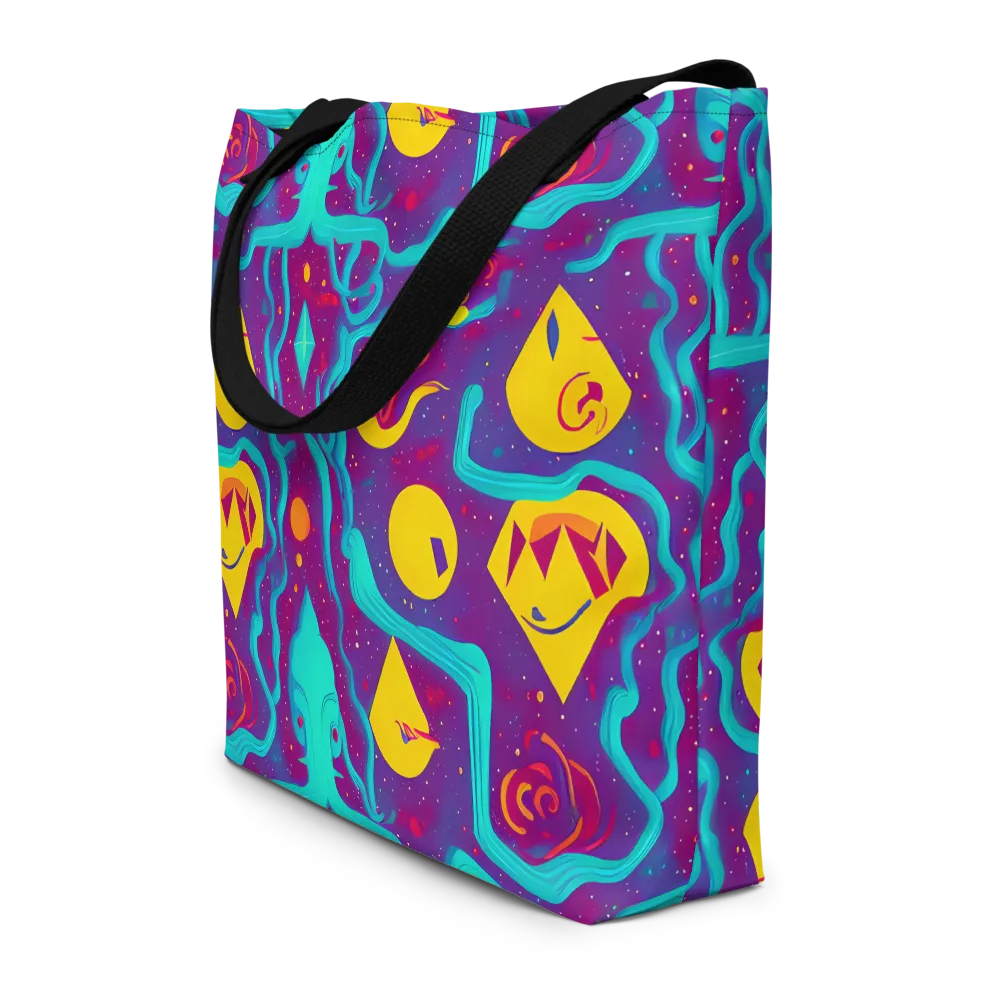 Cosmic Current on Large Tote Bag W/ Pocket — Front