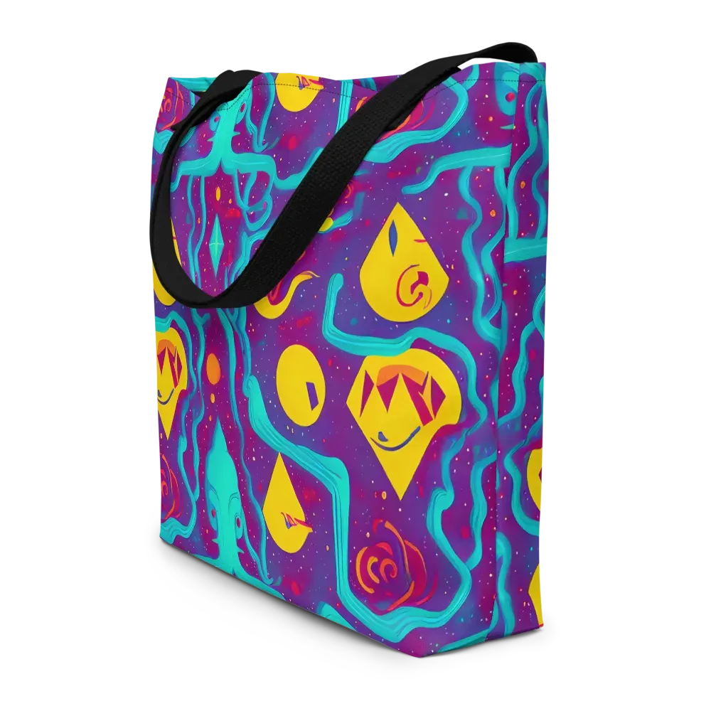 Cosmic Current on Large Tote Bag W/ Pocket — Front