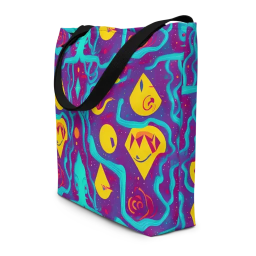 Cosmic Current on a Large Tote Bag W/ Pocket