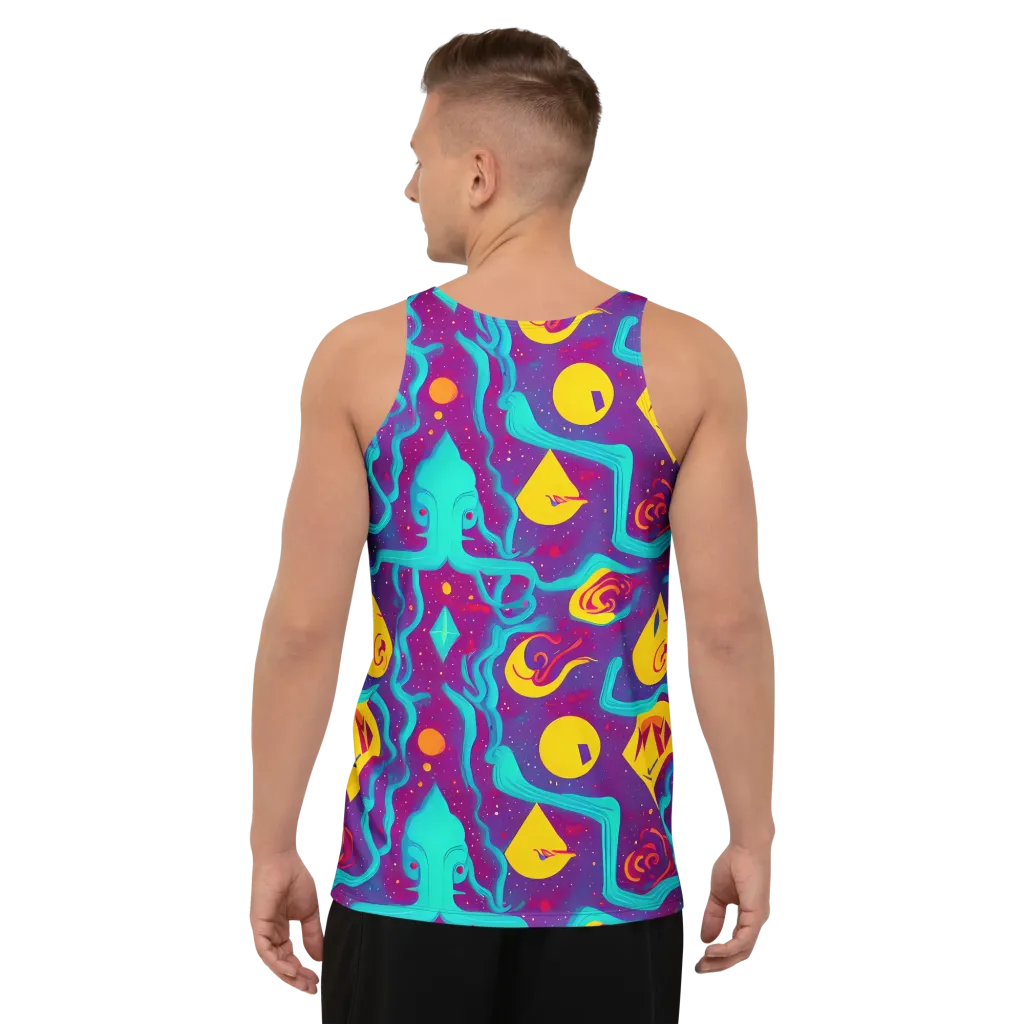Cosmic Current on Men's Tank Top — Back