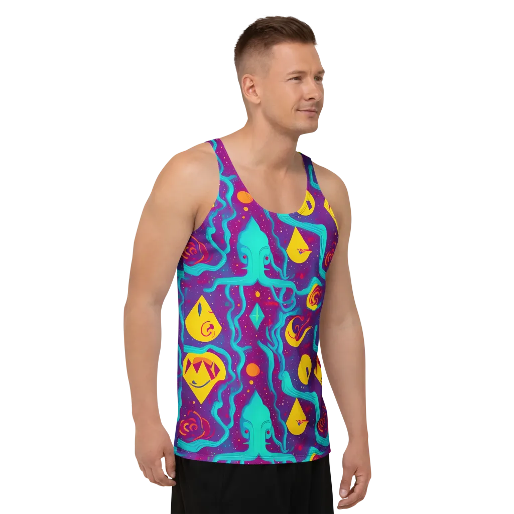 Cosmic Current on Men's Tank Top — Right Front