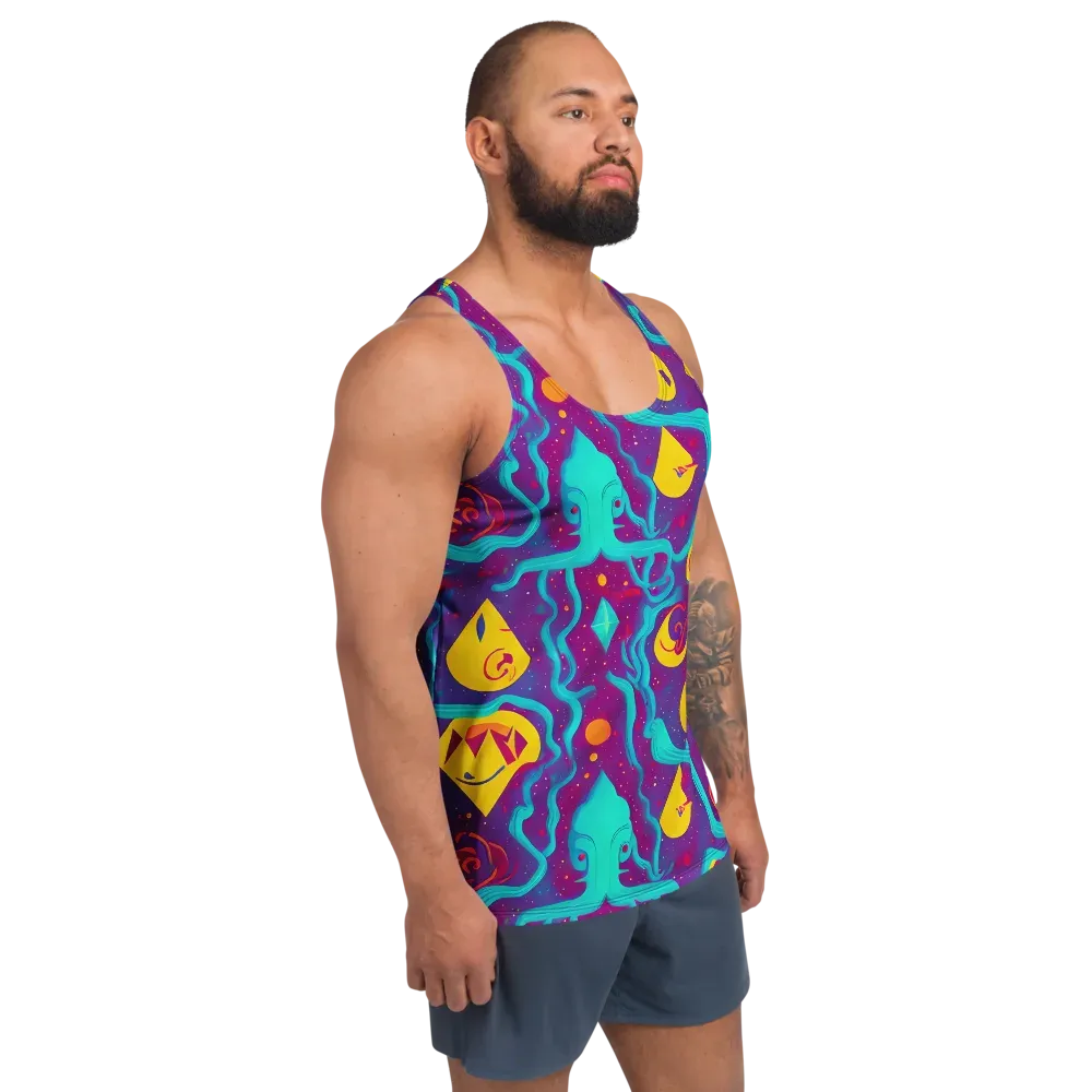 Cosmic Current on Men's Tank Top — Right Front