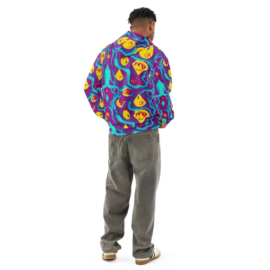 Cosmic Current on Cotton Hoodie — Back