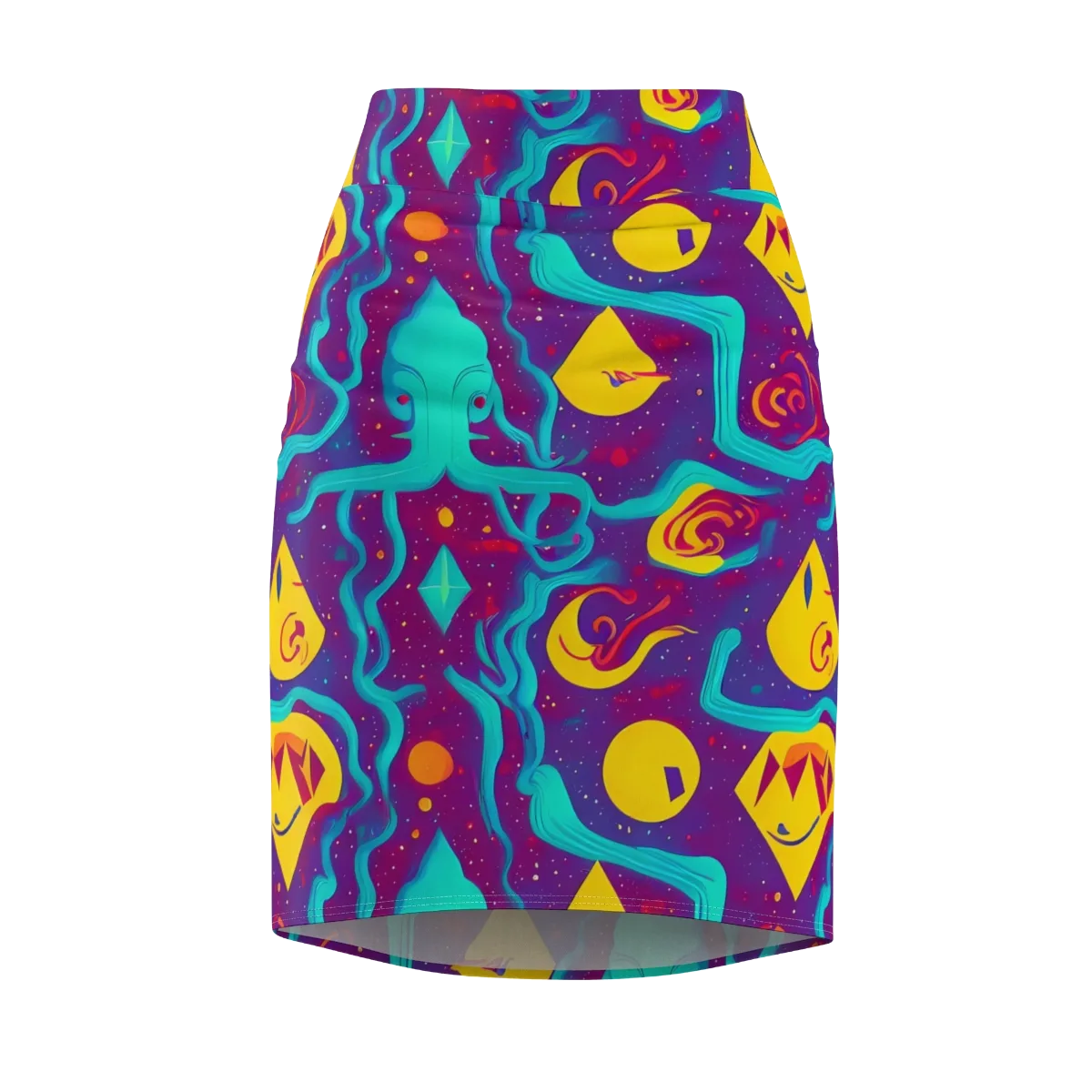 Cosmic Current on Pencil Skirt — Front