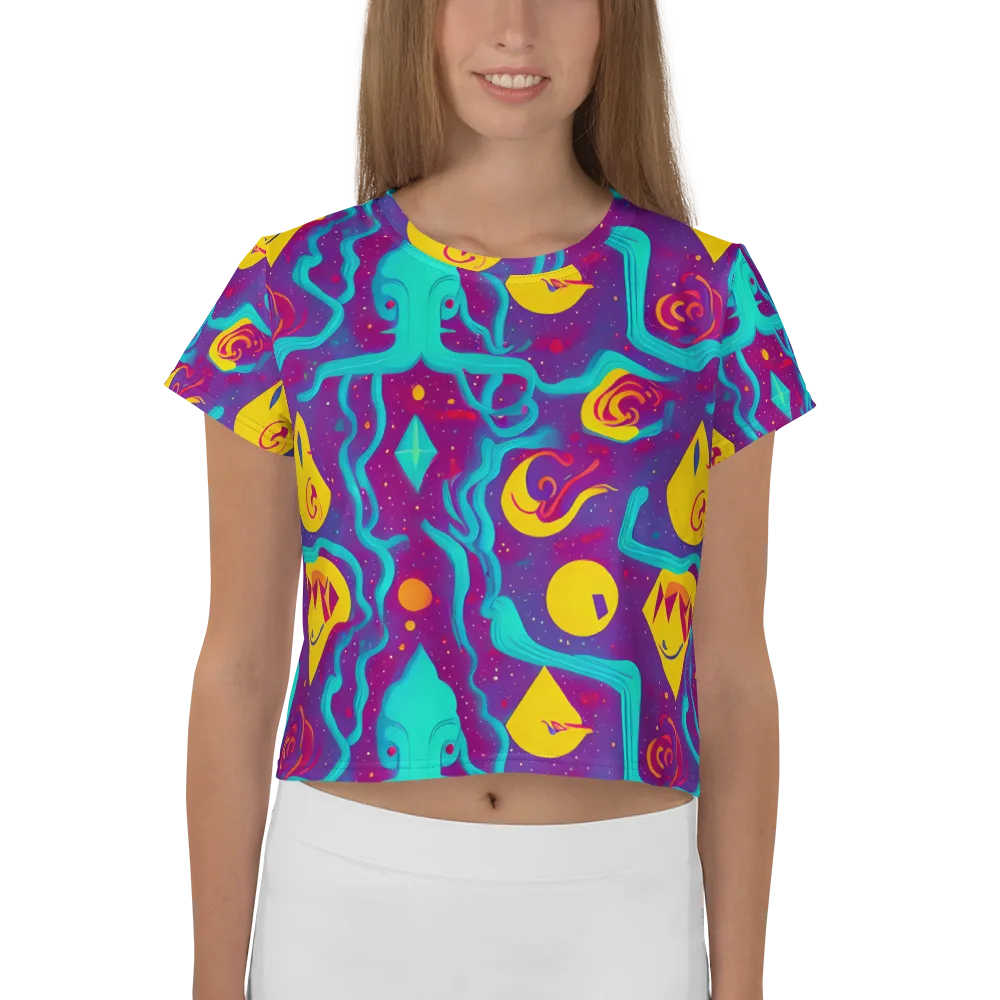 Cosmic Current on Crop Tee — Front