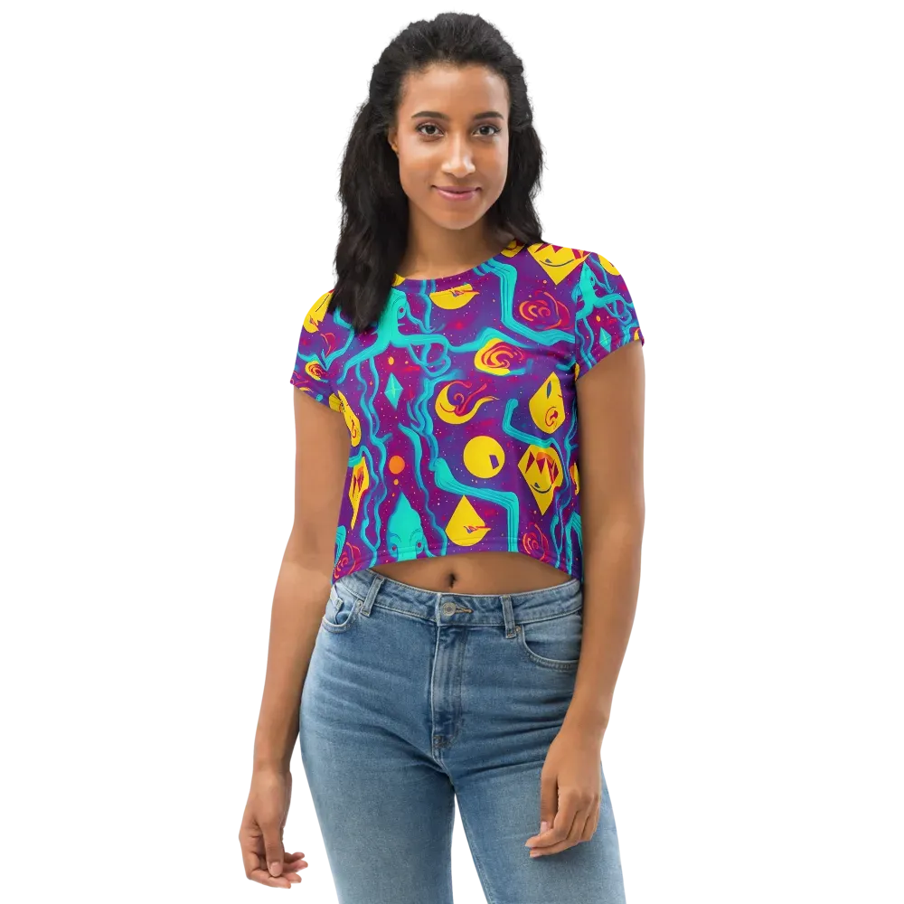 Cosmic Current on Crop Tee — Front