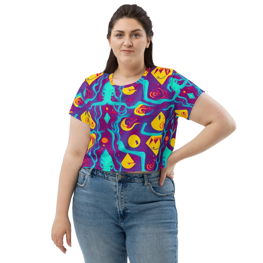 Cosmic Current on Crop Tee — Front
