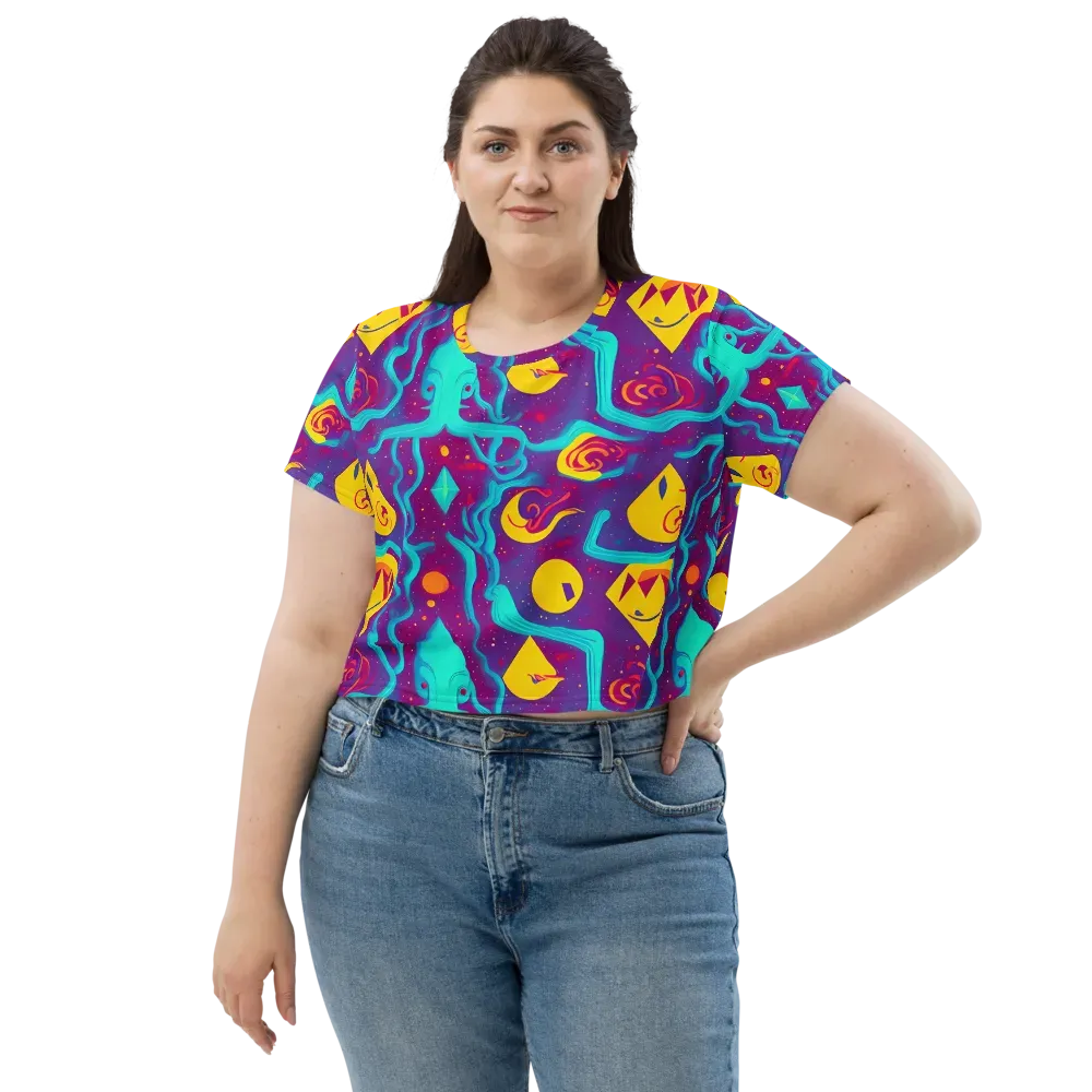 Cosmic Current on Crop Tee — Front