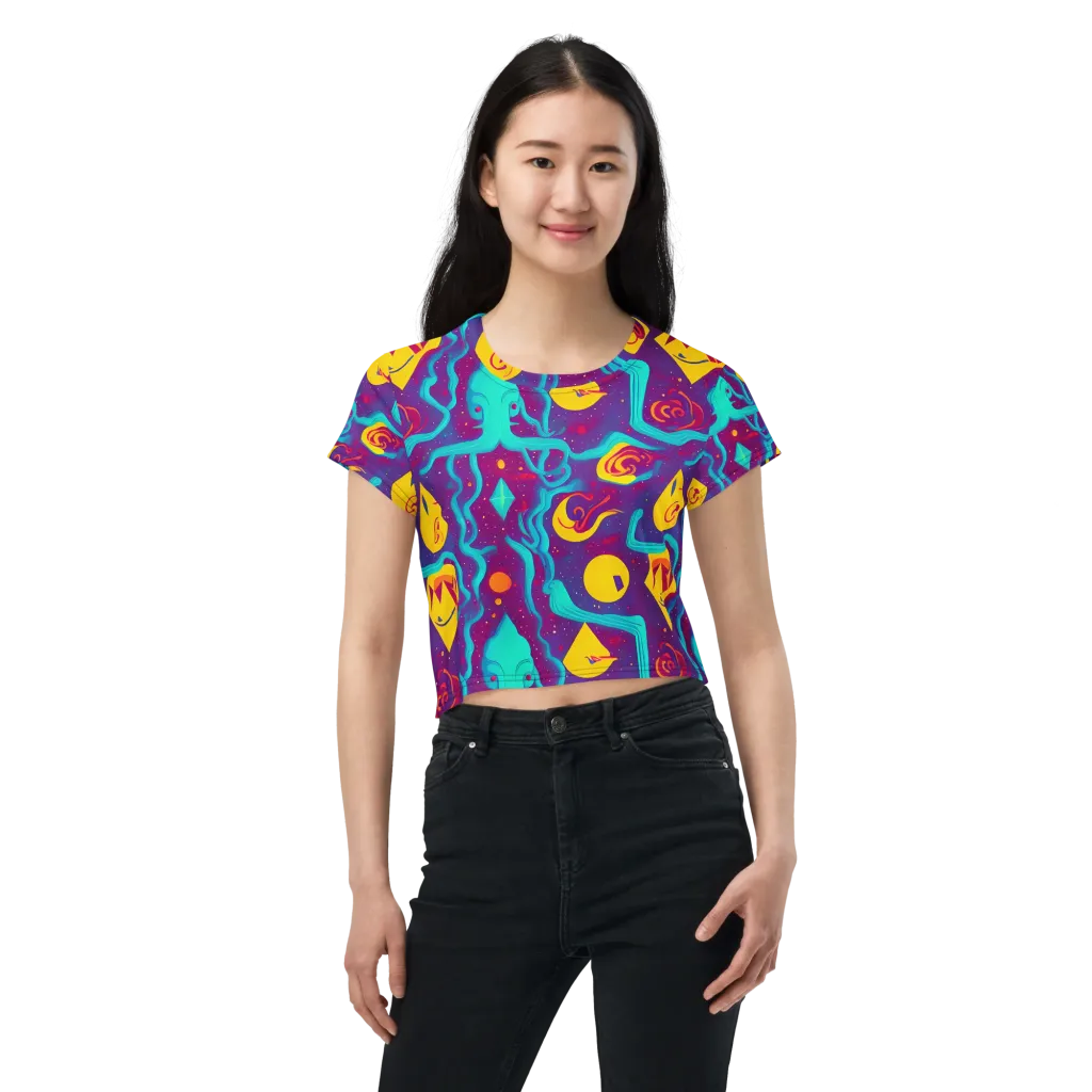 Cosmic Current on Crop Tee — Front