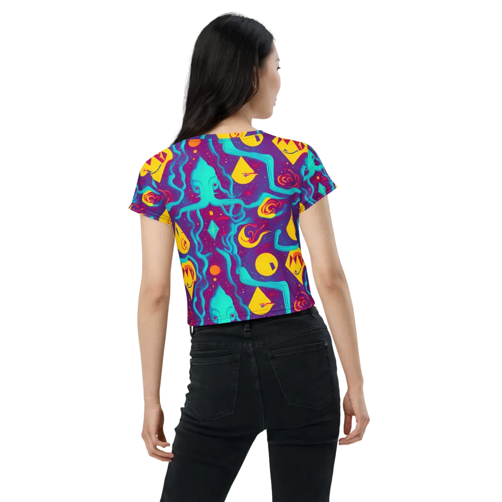 Cosmic Current on Crop Tee — Back