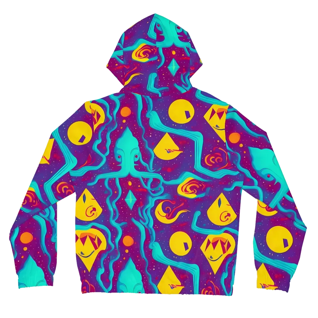 Cosmic Current on Women's Full-Zip Hoodie — Back