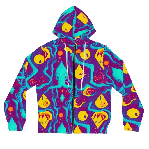 Cosmic Current on a Women's Full-Zip Hoodie