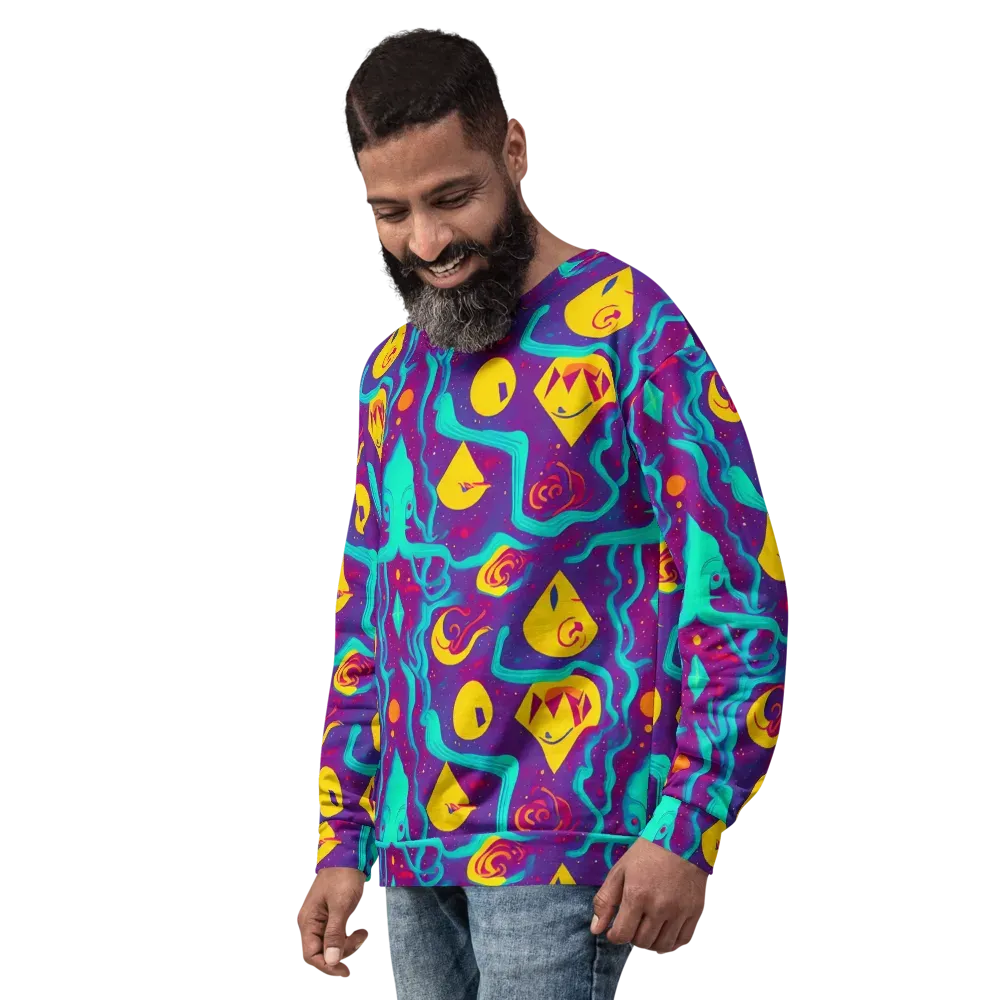Cosmic Current on Sweatshirt — Left Front