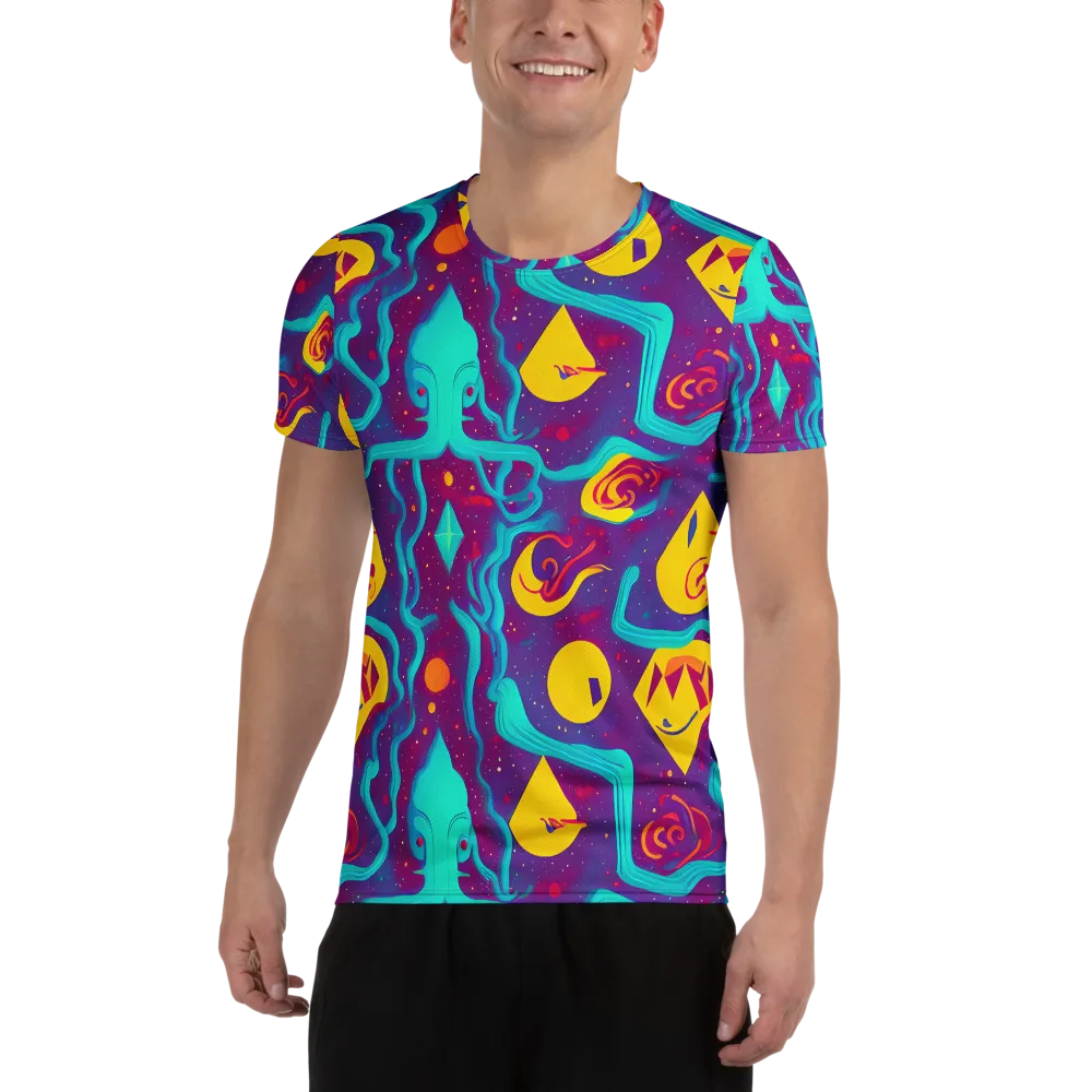 Cosmic Current on Men's Athletic T-Shirt — Front
