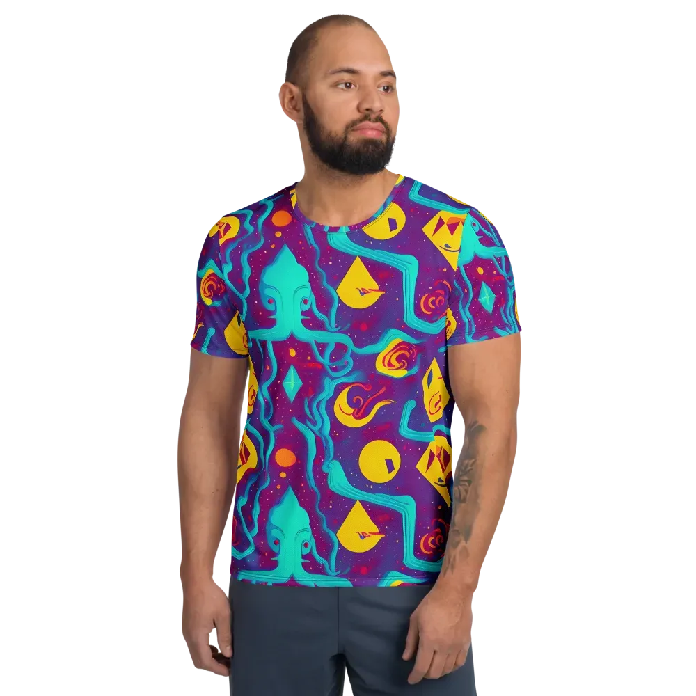 Cosmic Current on Men's Athletic T-Shirt — Front