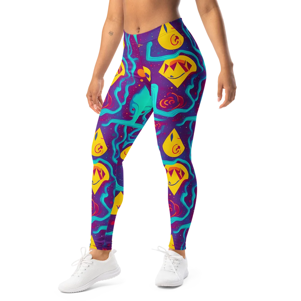 Cosmic Current on Leggings — Left Front