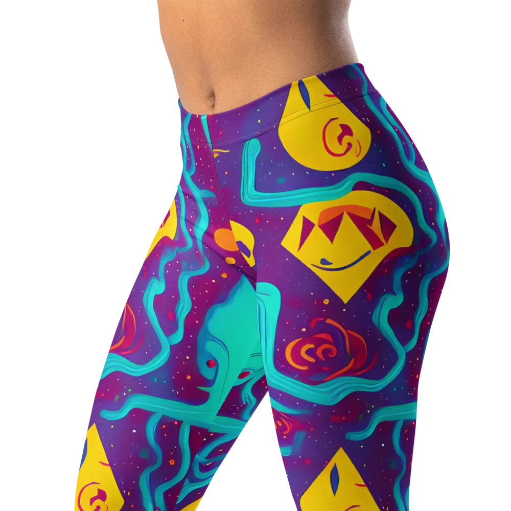 Cosmic Current on Leggings — Left Front