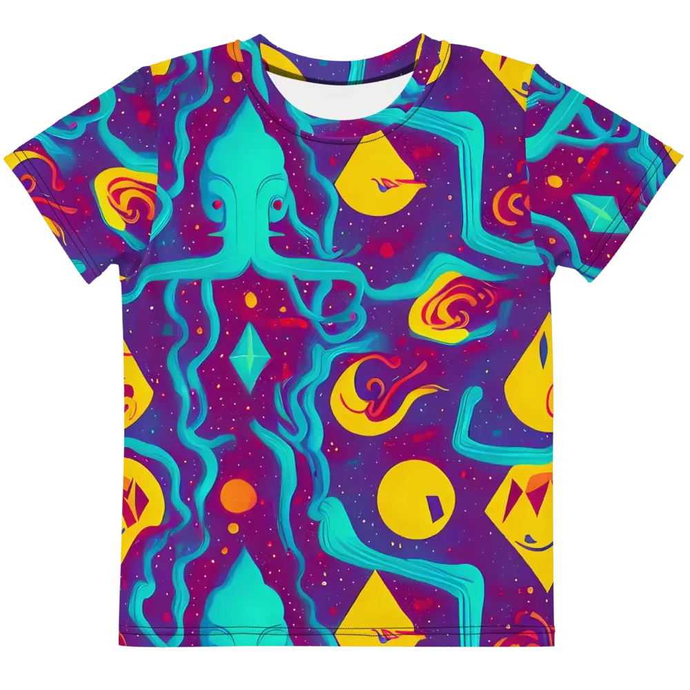 Cosmic Current on Kids Crew Neck T-Shirt — Front