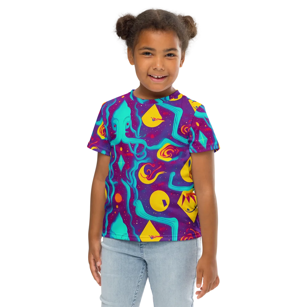 Cosmic Current on Kids Crew Neck T-Shirt — Front