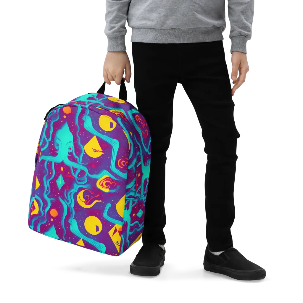 Cosmic Current on Minimalist Backpack — Zoomed-in