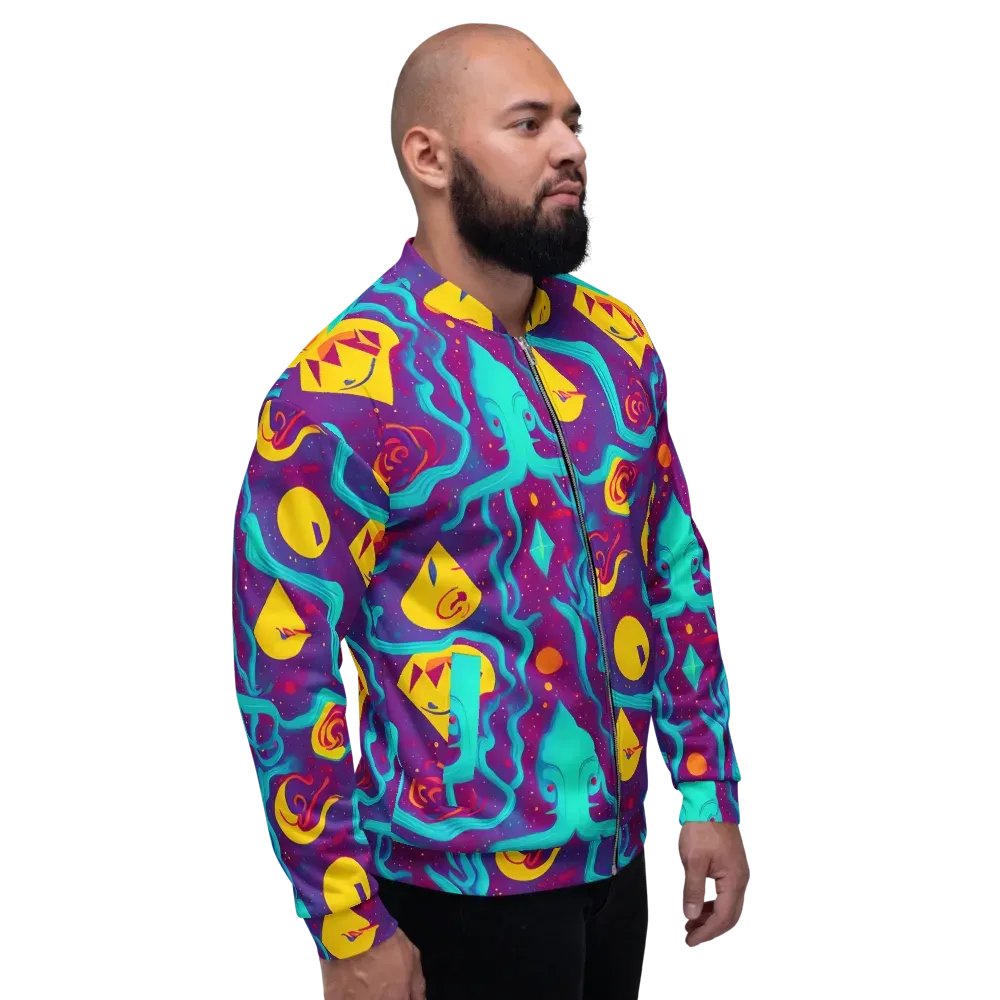 Cosmic Current on Bomber Jacket — Right