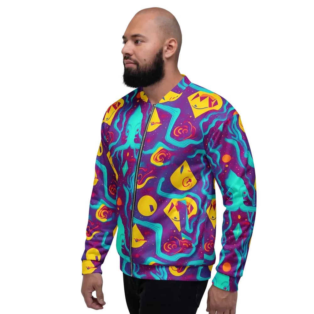Cosmic Current on Bomber Jacket — Left