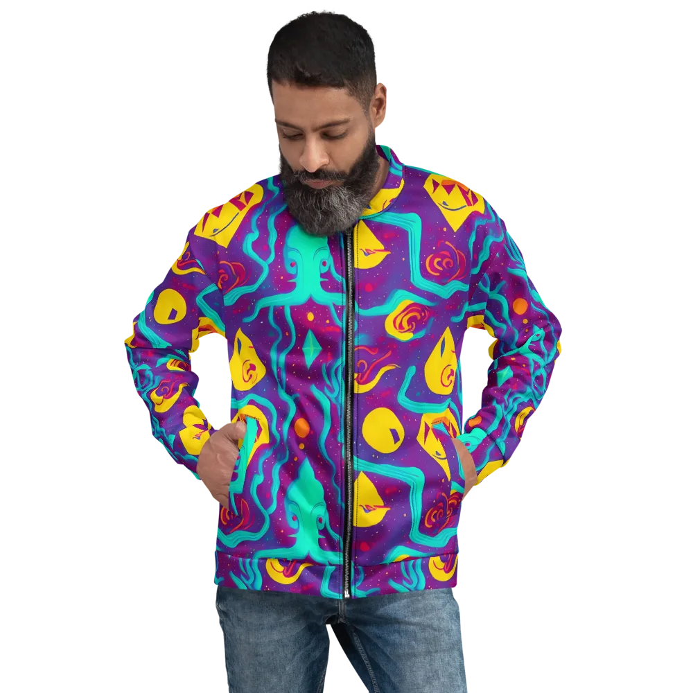 Cosmic Current on Bomber Jacket — Front