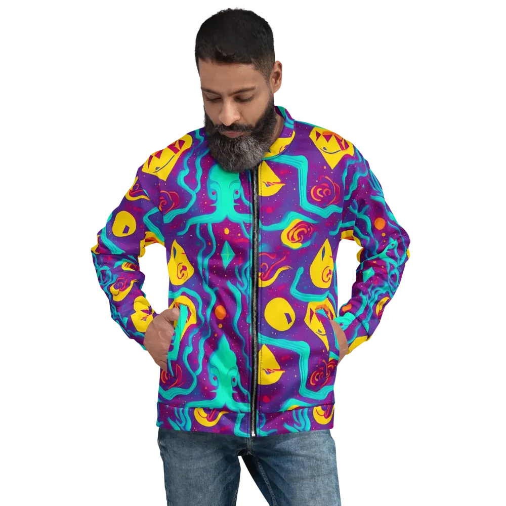 Cosmic Current on Bomber Jacket — Front
