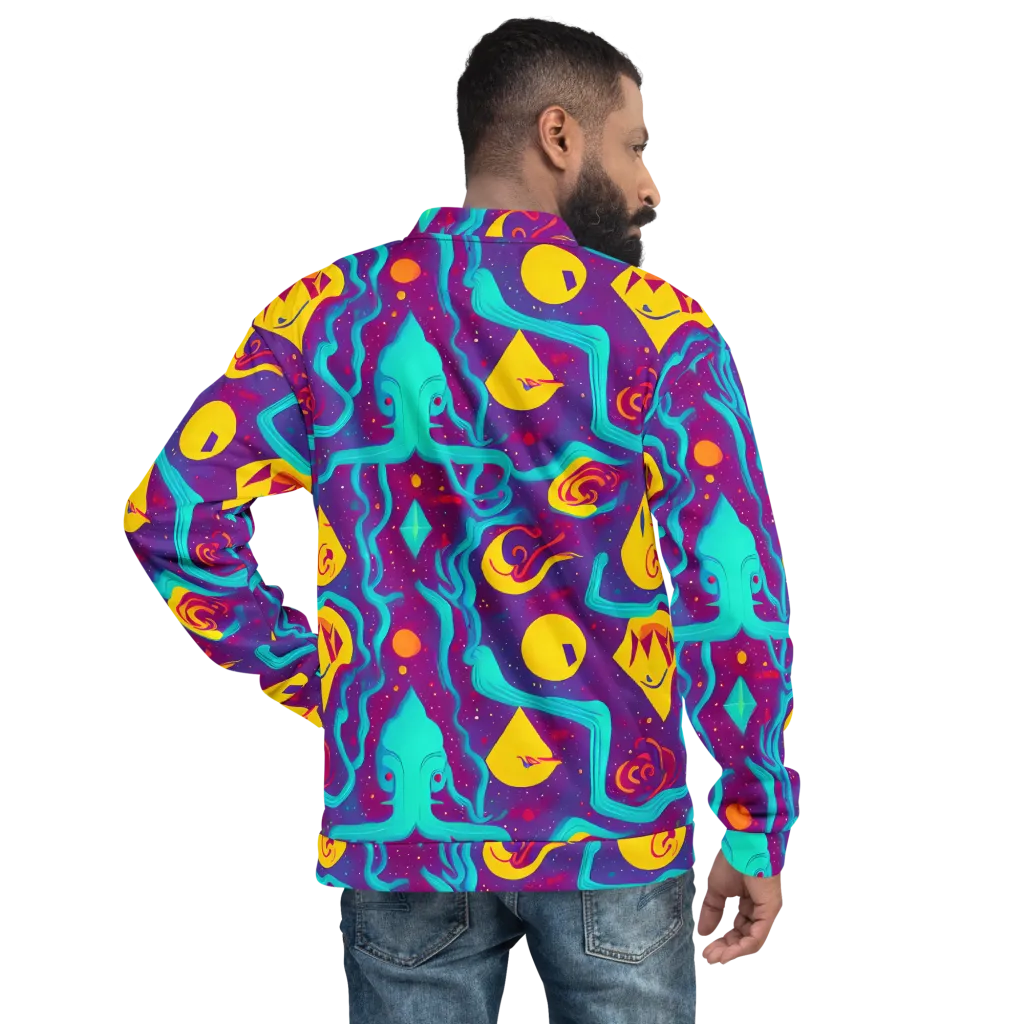 Cosmic Current on Bomber Jacket — Back