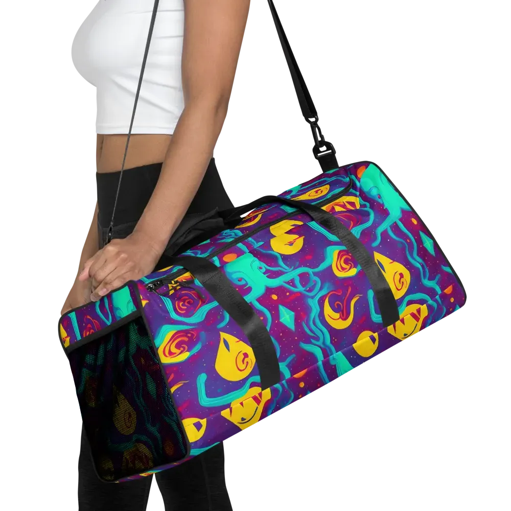 Cosmic Current on Duffle Bag — Front