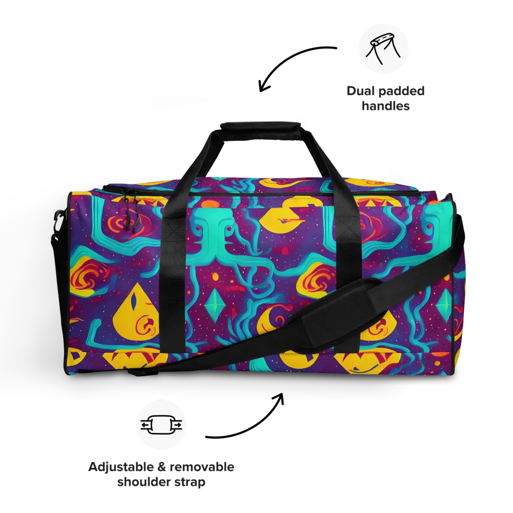 Cosmic Current on Duffle Bag — Front
