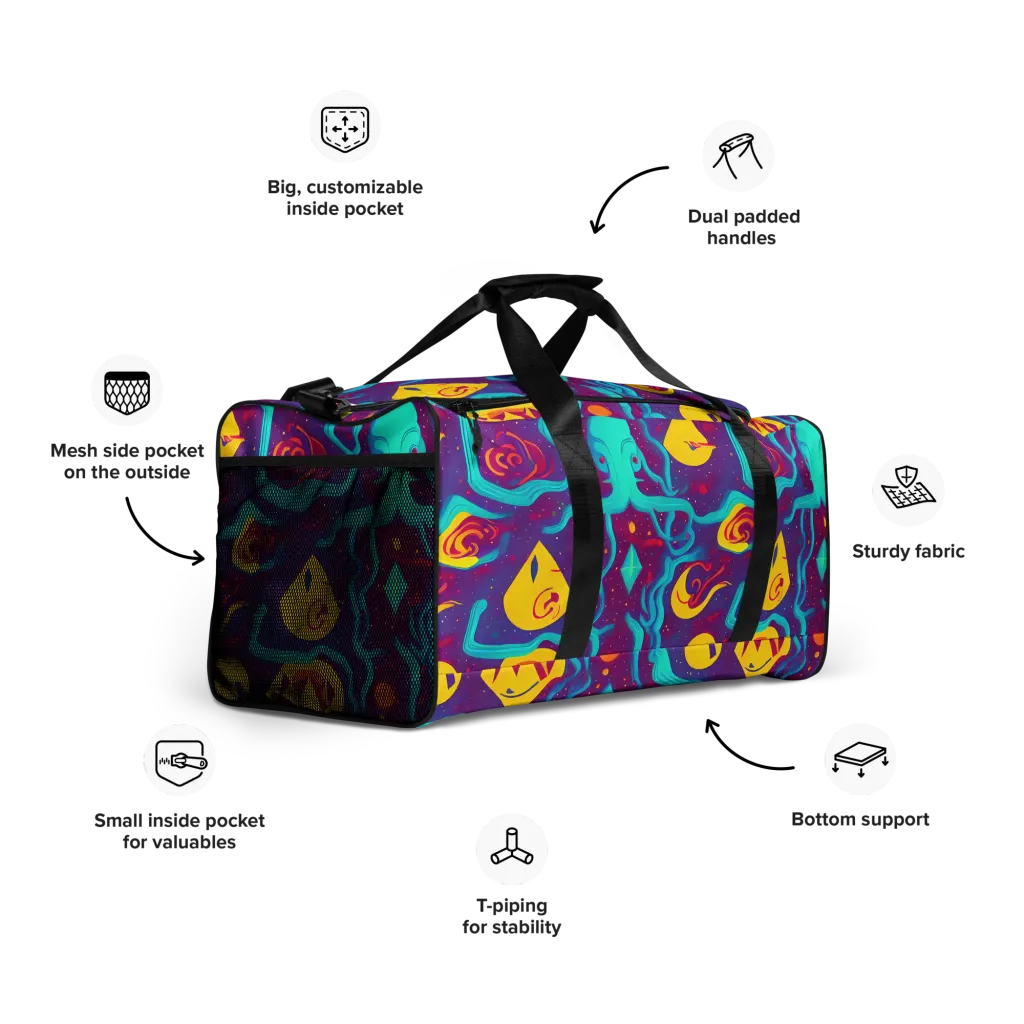 Cosmic Current on Duffle Bag — Right Front