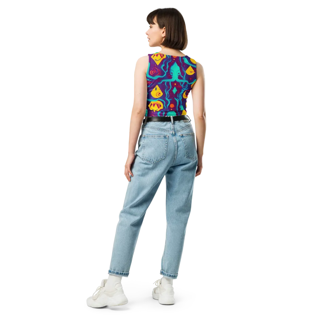 Cosmic Current on Crop Top — Back