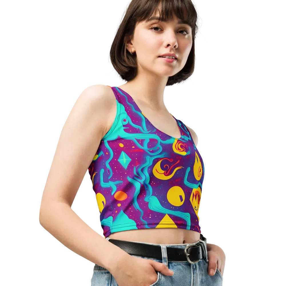 Cosmic Current on Crop Top — Right Front