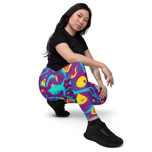 Cosmic Current on a Leggings with Pockets