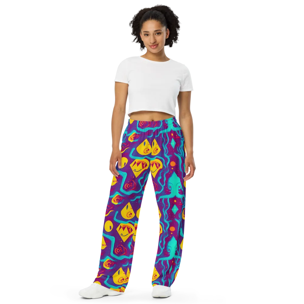 Cosmic Current on Wide-Leg Pants — Front