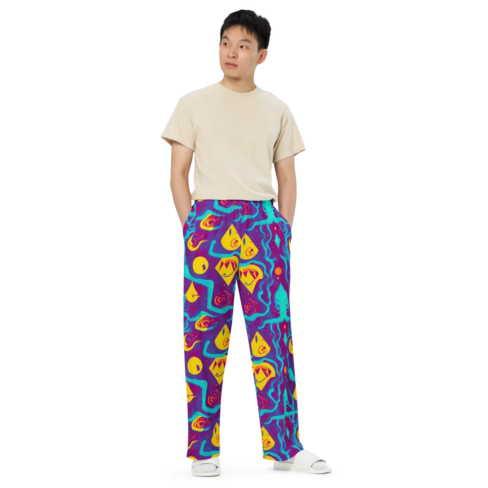 Cosmic Current on Wide-Leg Pants — Front