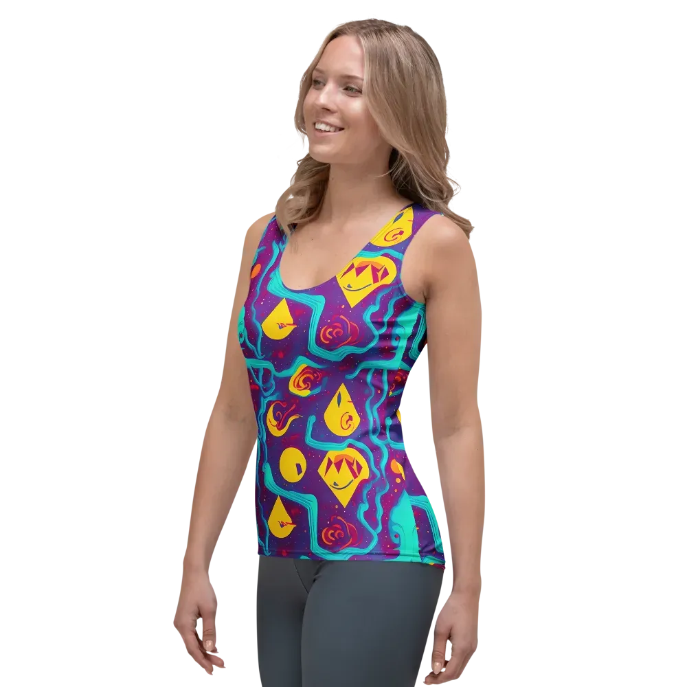 Cosmic Current on Women's Tank Top — Left Front