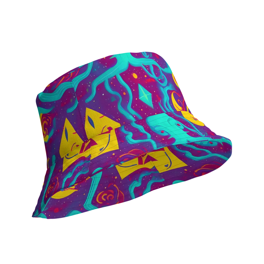 Cosmic Current on Reversible Bucket Hat — Product details Outside