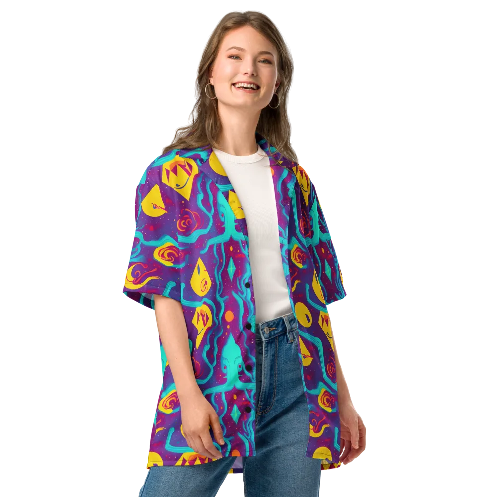 Cosmic Current on Button Shirt — Front