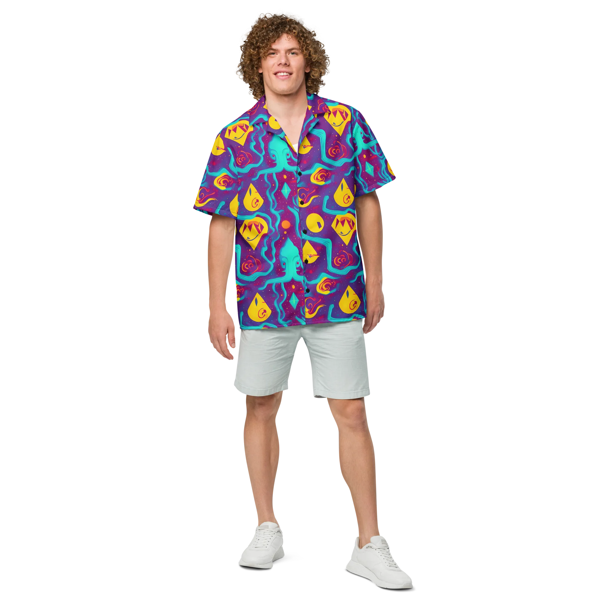 Cosmic Current on Button Shirt — Front