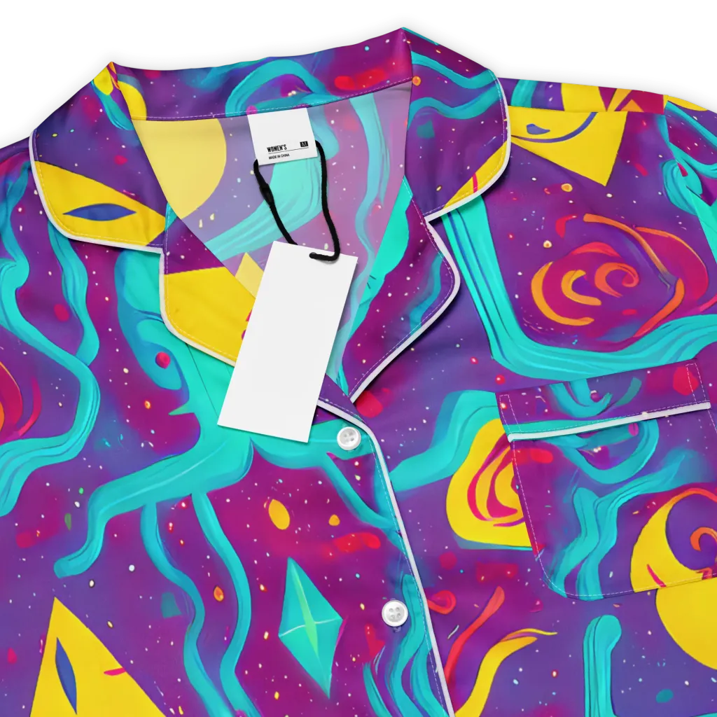 Cosmic Current on Women's Short Sleeve Pajama Top — Product details